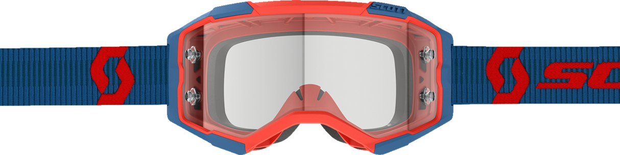 Fury Goggle - Dark Blue/Neon Red - Clear