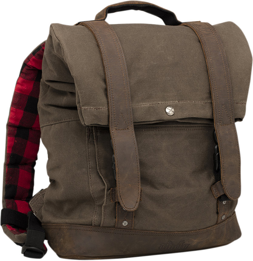 Roll Top Backpack - Dark Oak