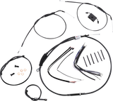 Handlebar Cable and Brake Line Kit - Extended - Sportsters - 12\" Ape Hanger Handlebars - ABS 1986 - 2022