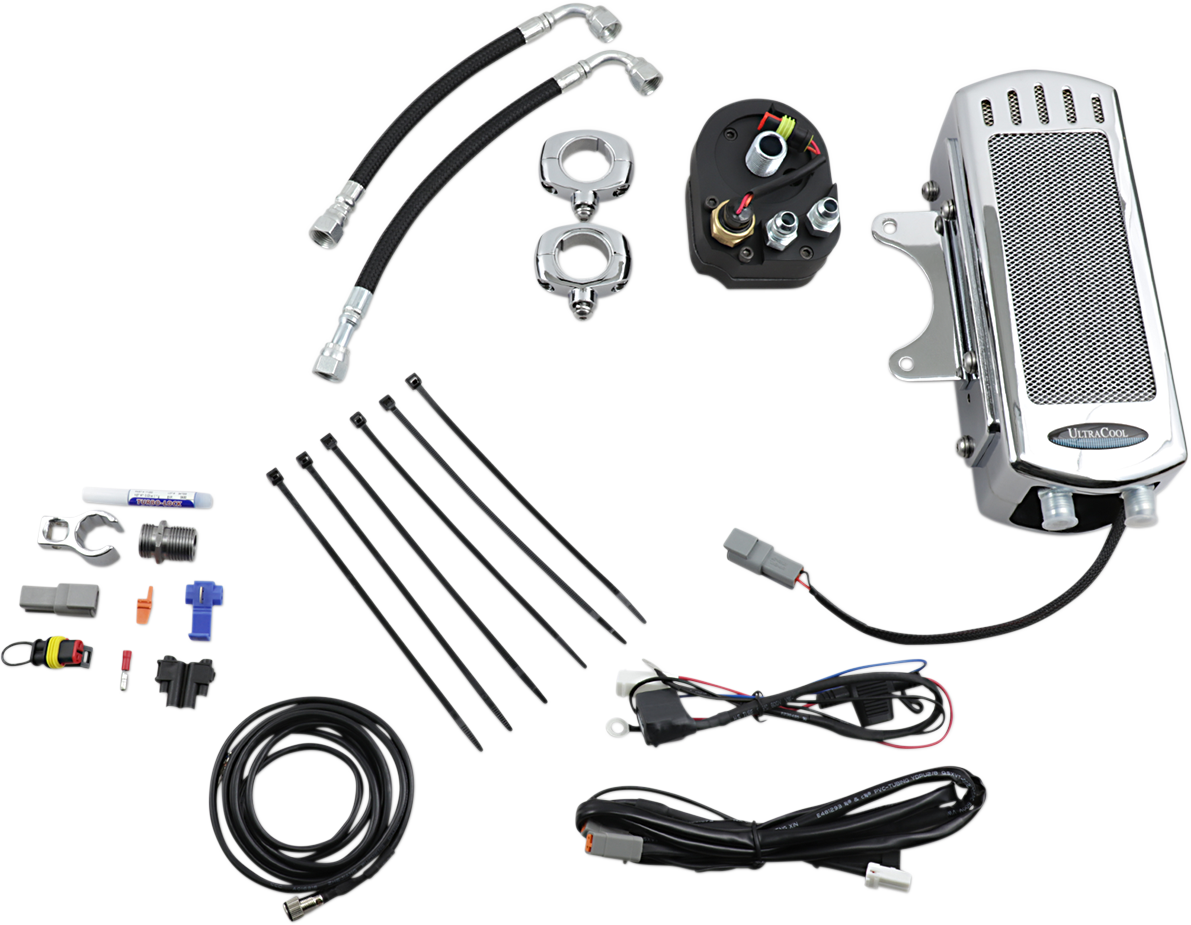 Oil Cooler Kit - Side Mount - Chrome - Softail 2008 - 2009