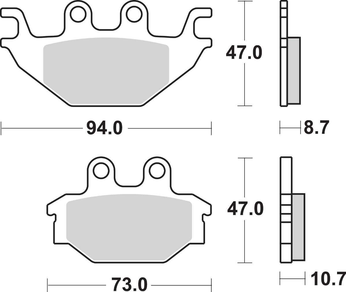 Off-Road Sintered Brake Pads 2004 - 2018