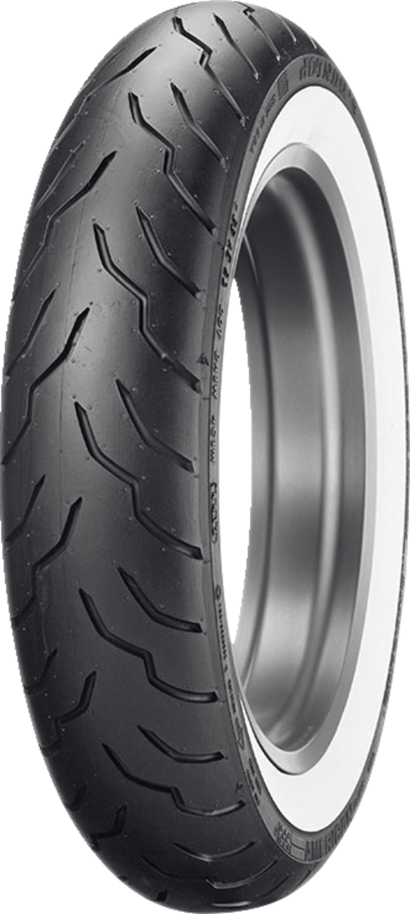 Tire - American Elite - Front - MT90B16 - Wide Whitewall - 72H