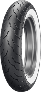 Tire - American Elite - Front - 130/90B16 - Wide Whitewall - 67H