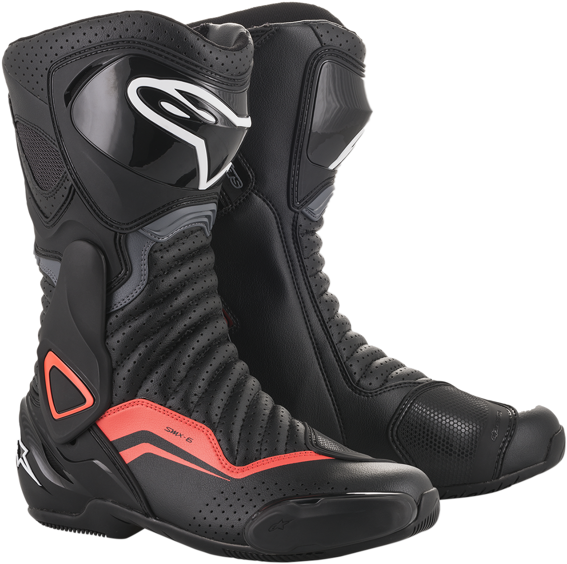 SMX-6 v2 Vented Boots - Black/Gray/Red - US 8 / EU 42