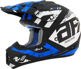 FX-17Y Helmet - Attack - Matte Black/Blue - Medium