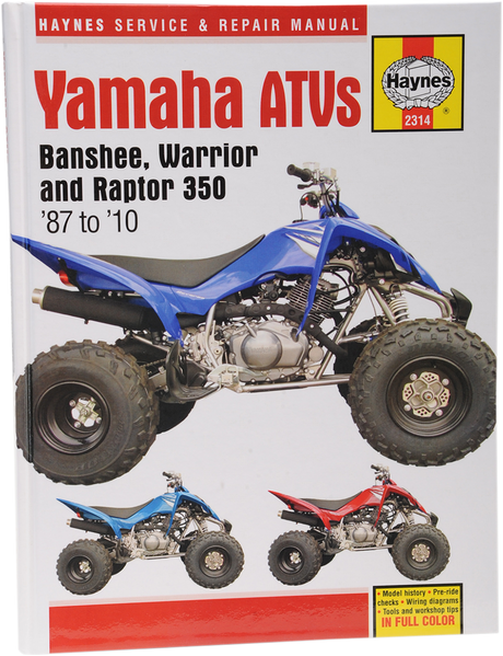 Manual - Yamaha YFM350X/YFZ350 1987 - 2003