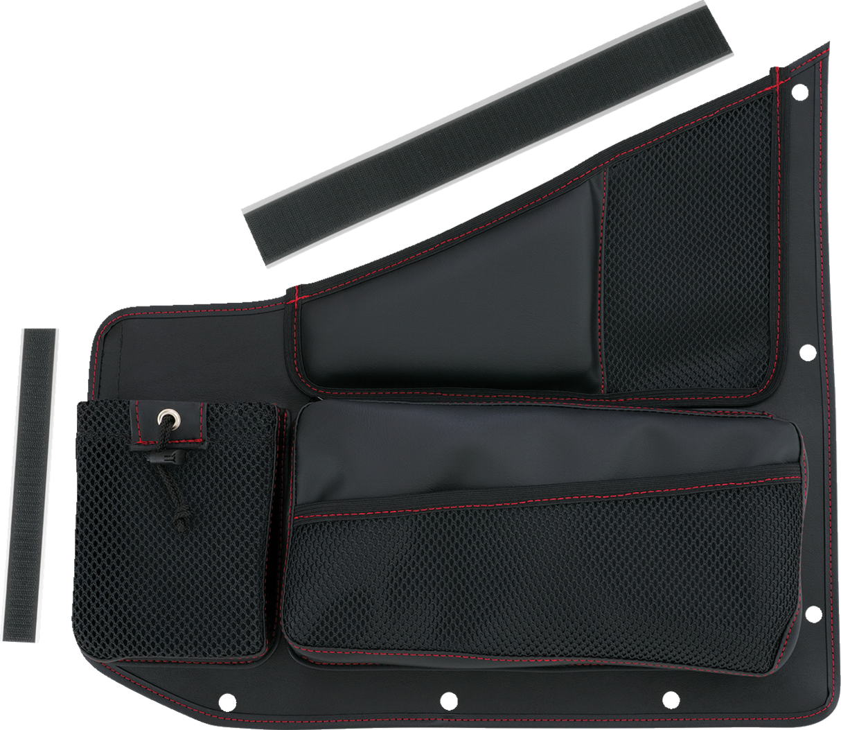 Kaliber Side Organizer - Driver and Passenger - Black w/ Red Stitching 2015 - 2023