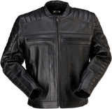 Artillery Leather Jacket - BlacK - 4XL