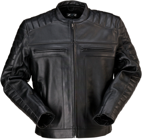 Artillery Leather Jacket - BlacK - 4XL