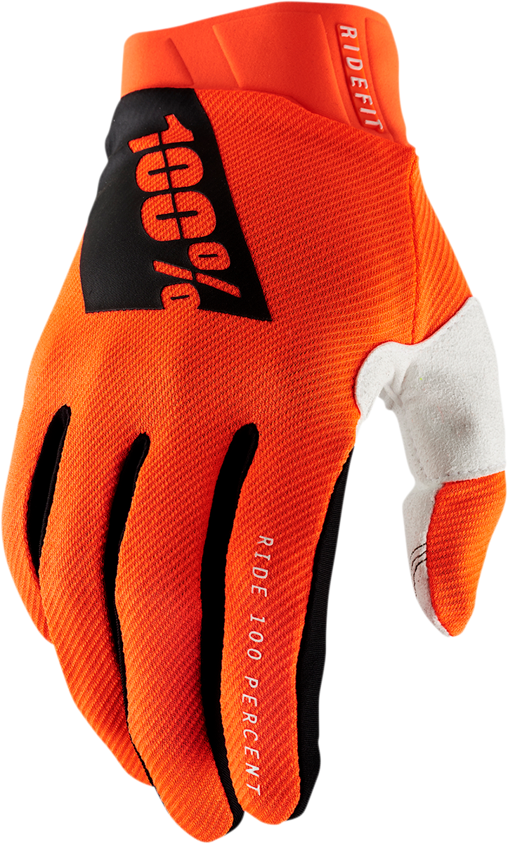 Ridefit Gloves - Fluorescent Orange - Large