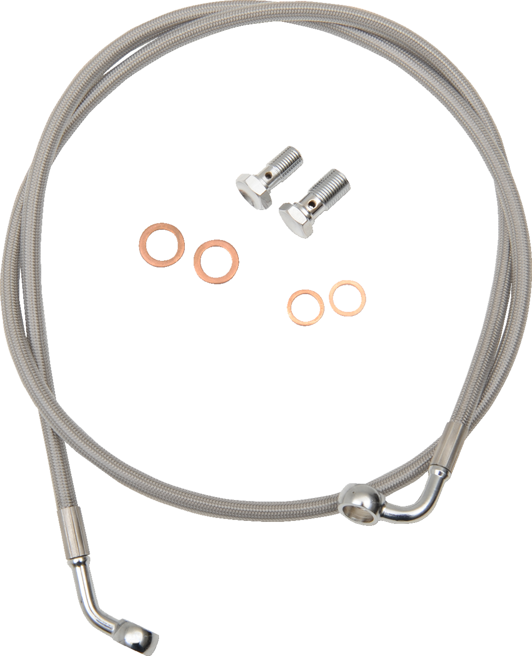 Brake Lines - 15\" - 17\" Ape Hanger Handlebars - Stainless Steel 1996 - 2015