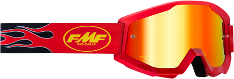 Youth PowerCore Goggles - Flame - Red - Red Mirror