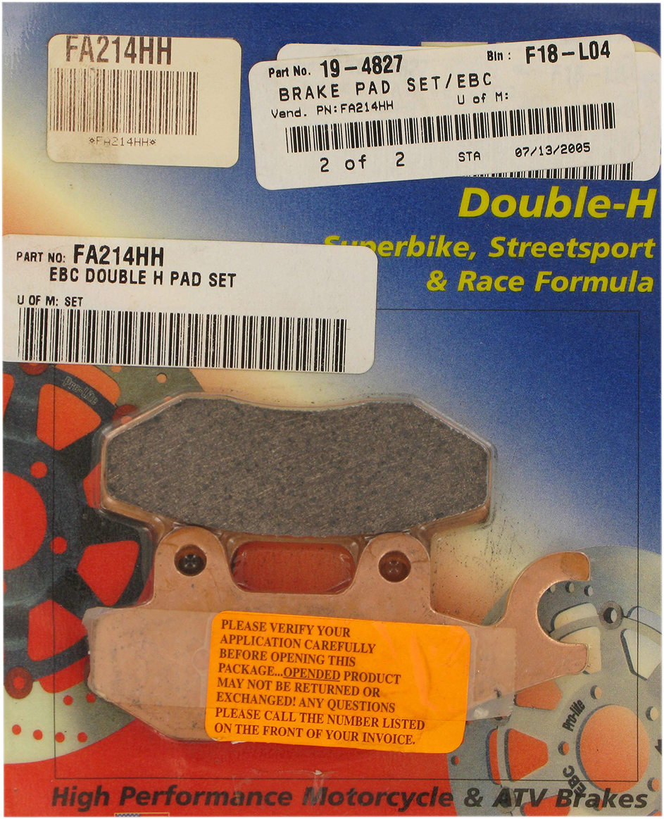 HH Brake Pads - FA214HH 1992 - 1998