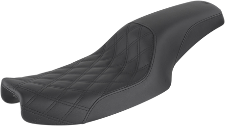 Profiler Seat - Front Lattice/Rear Smooth - Black - Dyna 1991 - 1995