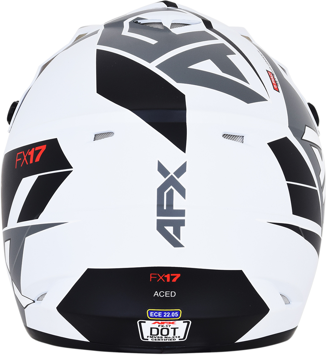 FX-17 Helmet - Aced - Matte White/White - Small