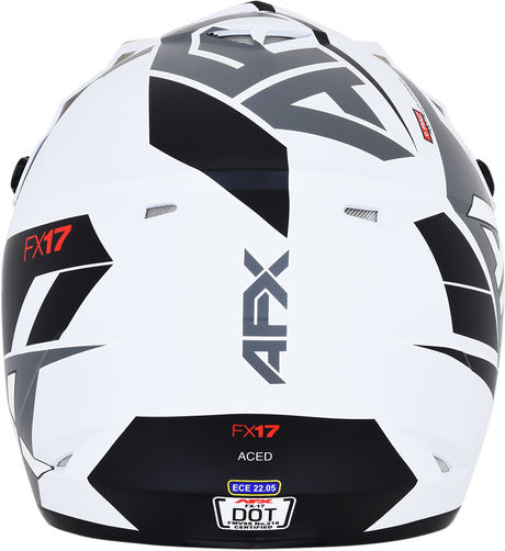 FX-17 Helmet - Aced - Matte White/White - Large