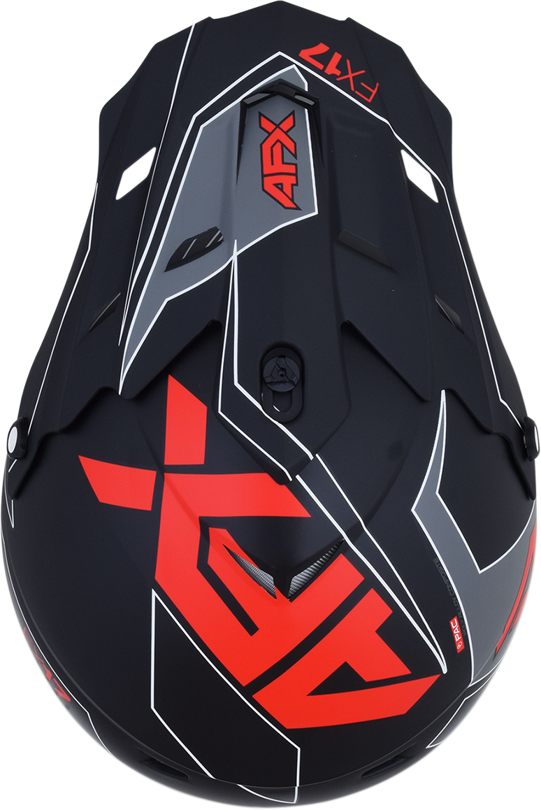 FX-17 Helmet - Aced - Matte Black/Red - Large