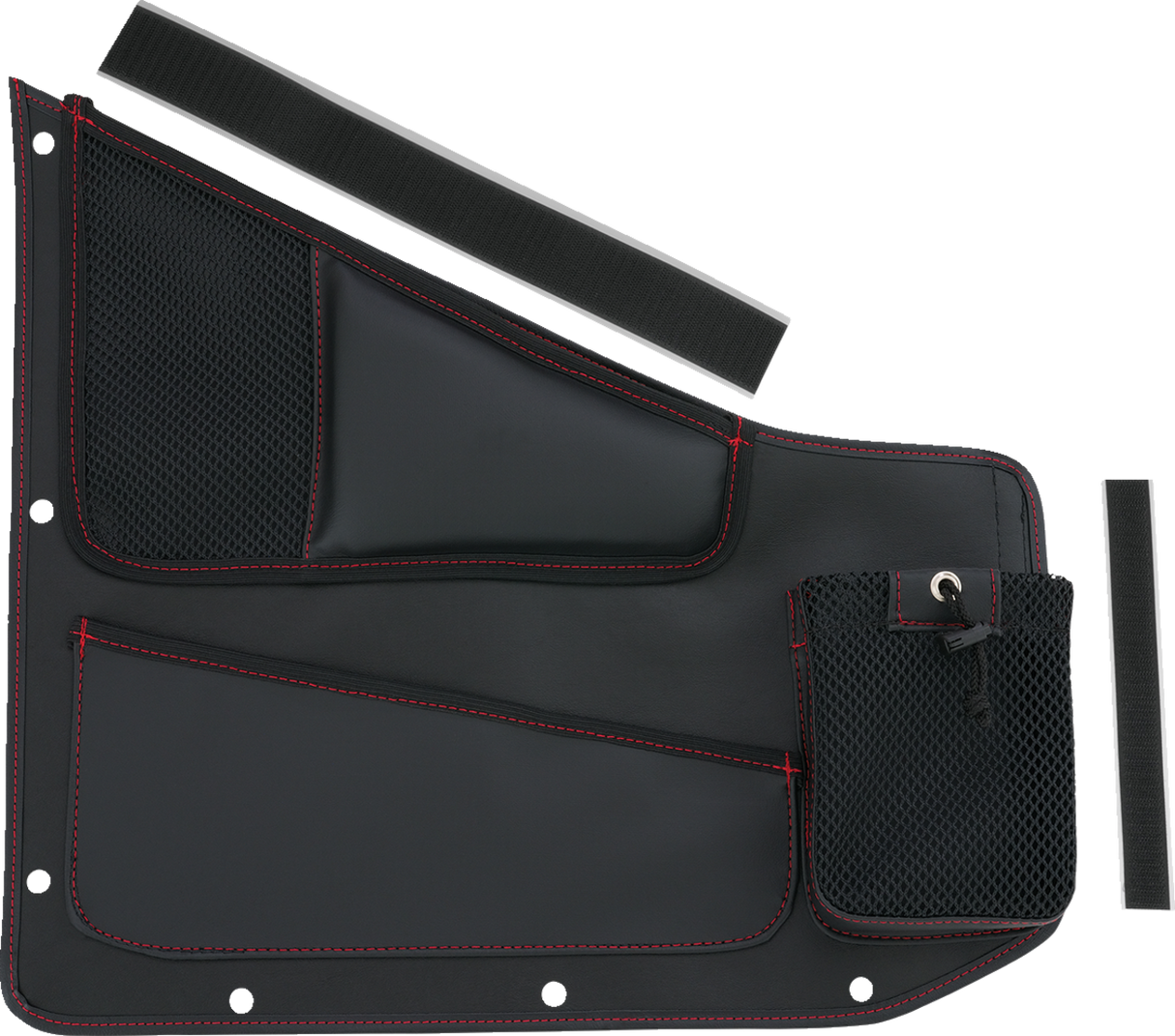 Kaliber Side Organizer - Driver and Passenger - Black w/ Red Stitching 2015 - 2023