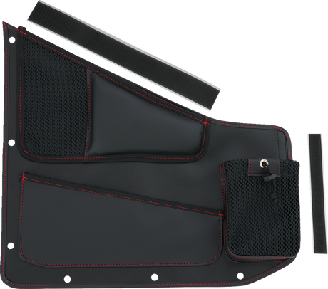 Kaliber Side Organizer - Driver and Passenger - Black w/ Red Stitching 2015 - 2023