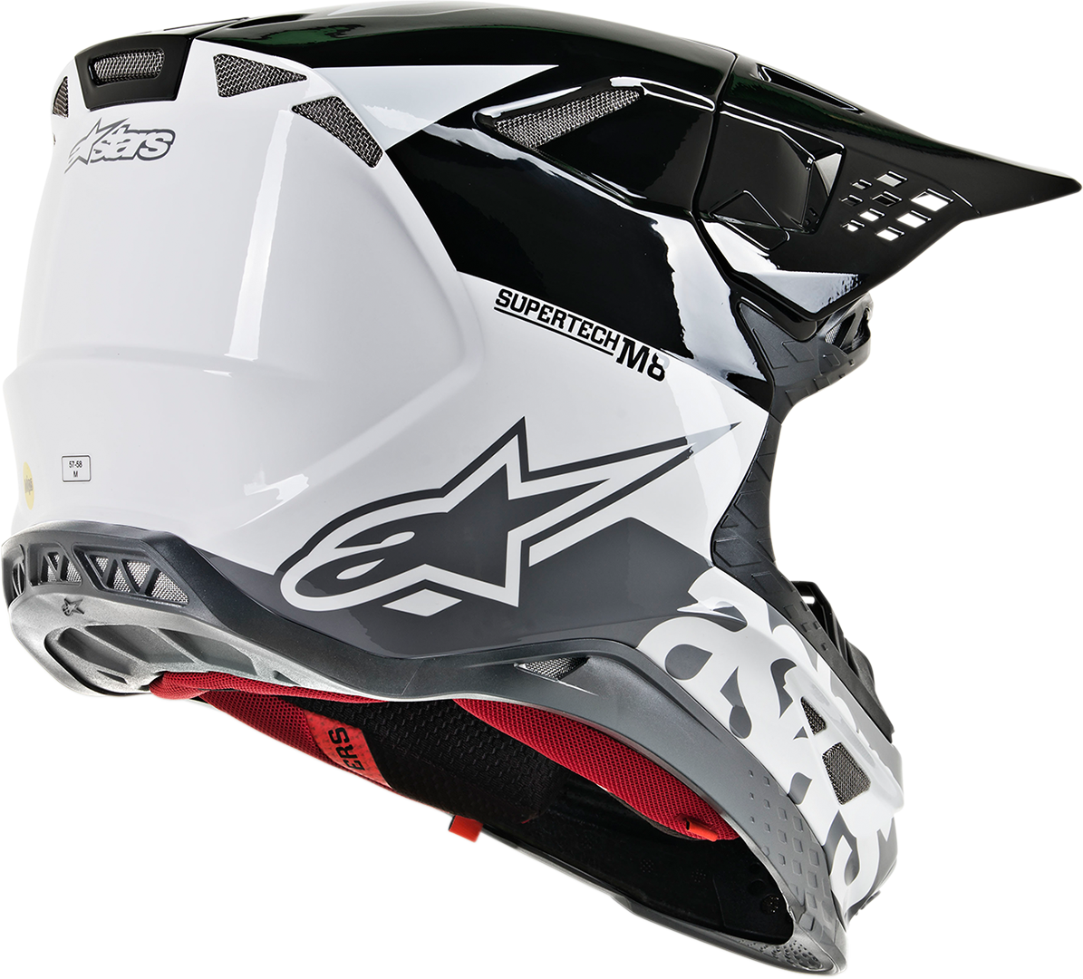 Supertech M8 Helmet - Radium - MIPS® - White/Black/Mid Gray Glossy - XS