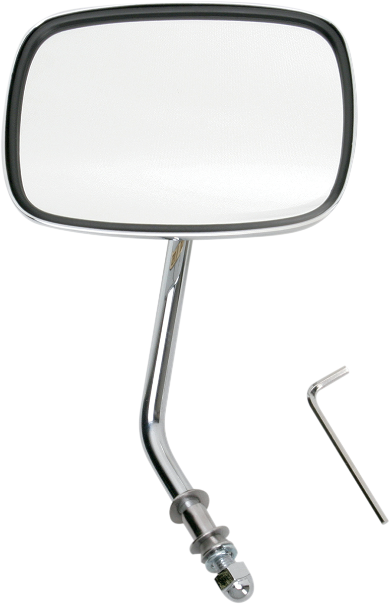 Mirror - \"Live to Ride\" - Side View - Rectangle - Gold/Chrome - Right