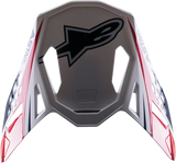 Supertech M10 Visor - Meta 2 - Gloss White/Red/Blue