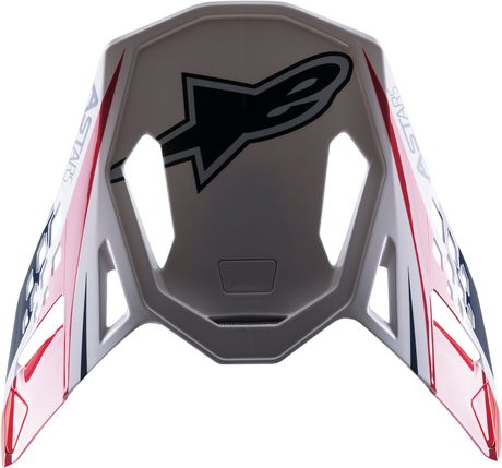 Supertech M10 Visor - Meta 2 - Gloss White/Red/Blue