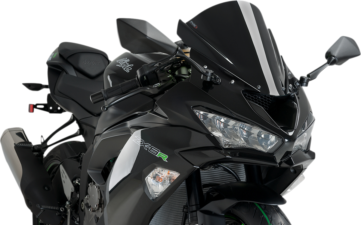 Race Windscreen - 13-3/4\" - Black - ZX-6R 2008 - 2023