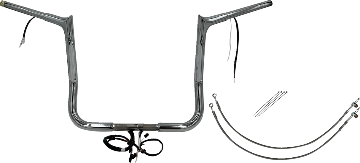 Handlebar Kit - Pointed Top - 14\" - Chrome 2014 - 2015