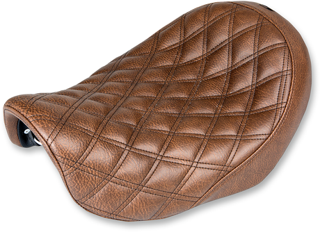 Renegade Solo Seat - Lattice Stitched - Brown - Dyna \'04-\'05 2004 - 2005