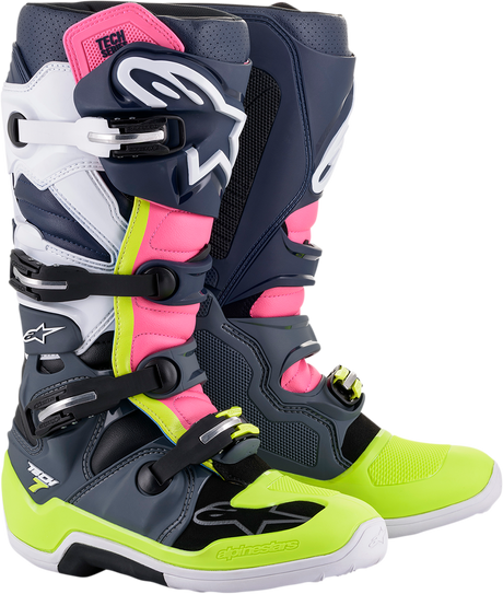 Tech 7 Boots - Black/Pink/White/Yellow - US 14