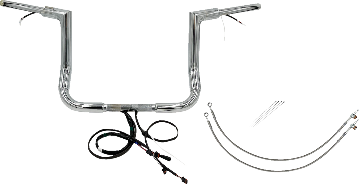 Handlebar Kit - Flat Top - 12\" - Chrome 2016 - 2020