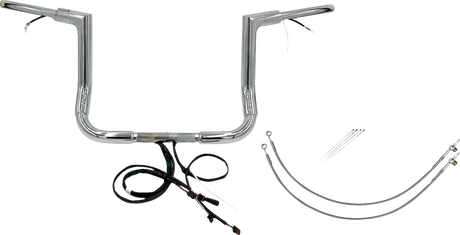 Handlebar Kit - Flat Top - 12\" - Chrome 2016 - 2020