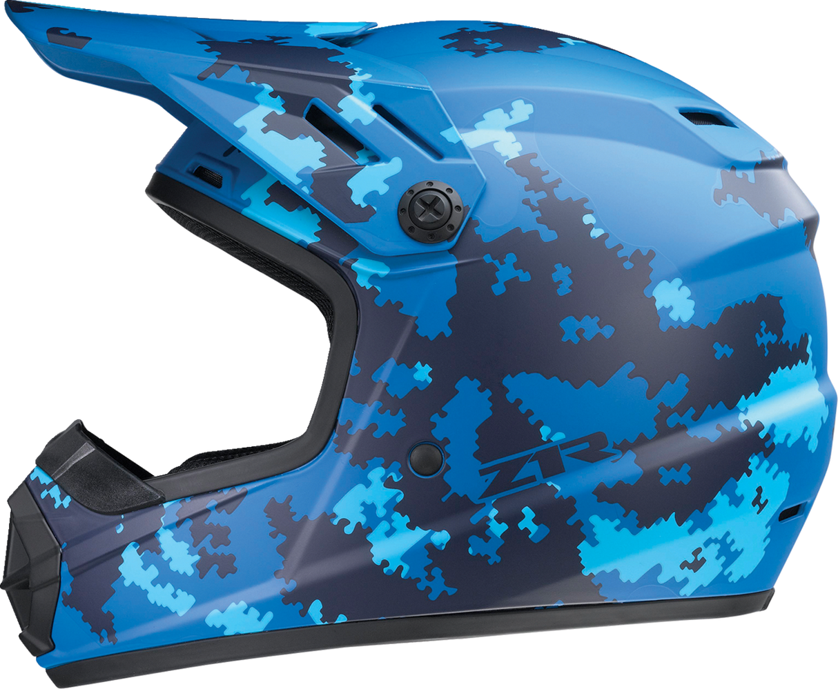 Youth Rise Helmet - Digi Camo - Blue - Medium