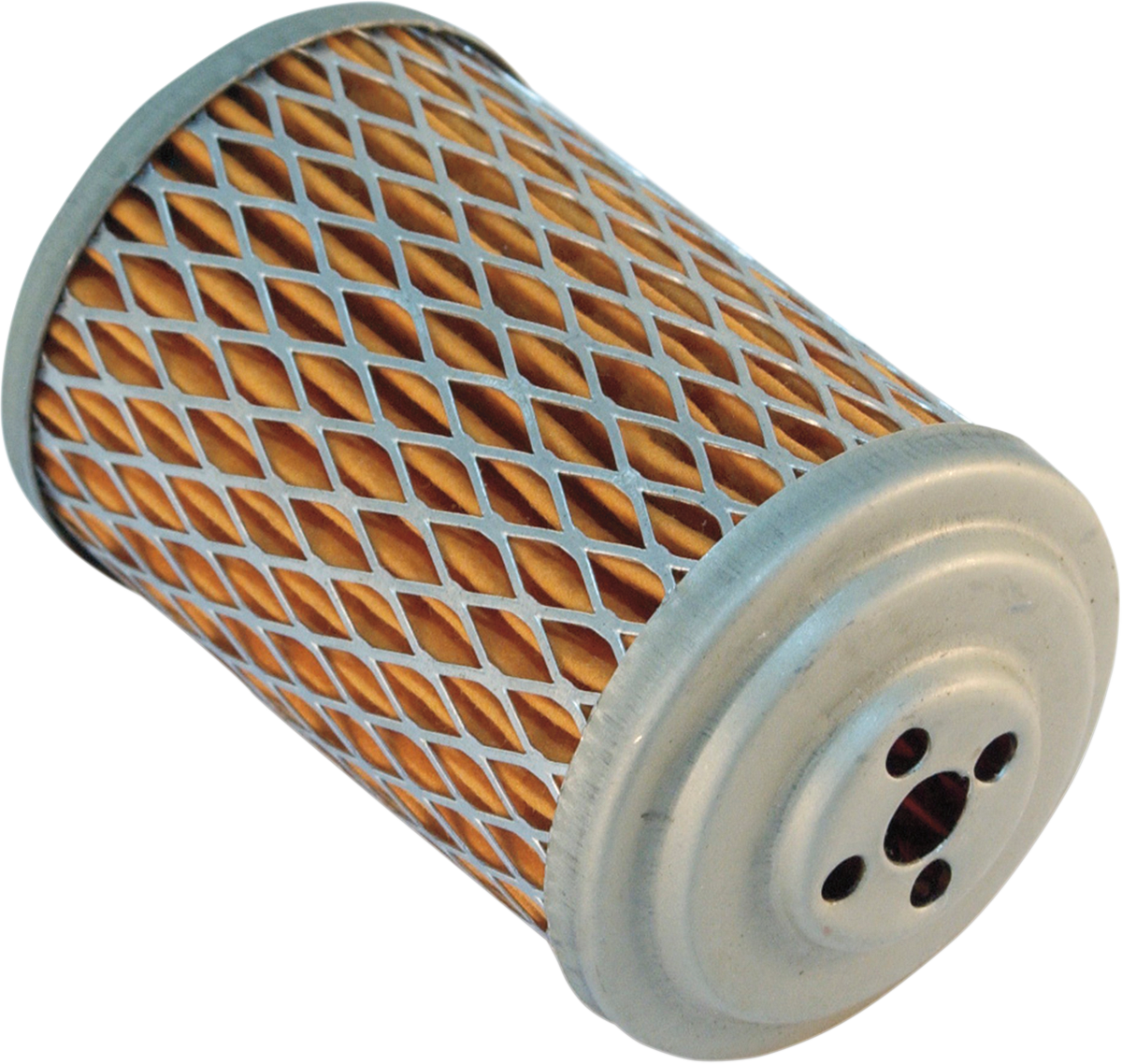 Oil Filter - Silver/Orange - Harley-Davidson 1936 - 1964