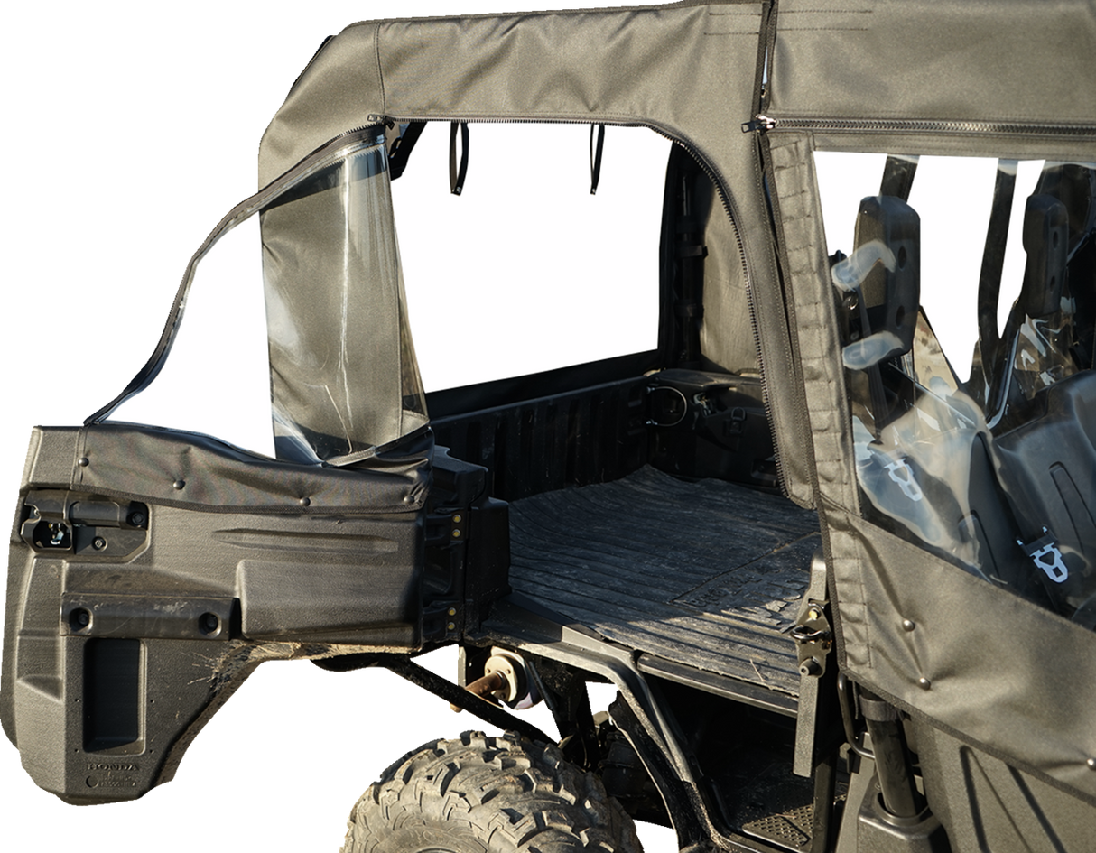 Soft Doors - Middle/Rear Windows - Black - Honda Pioneer 1000 2016 - 2023