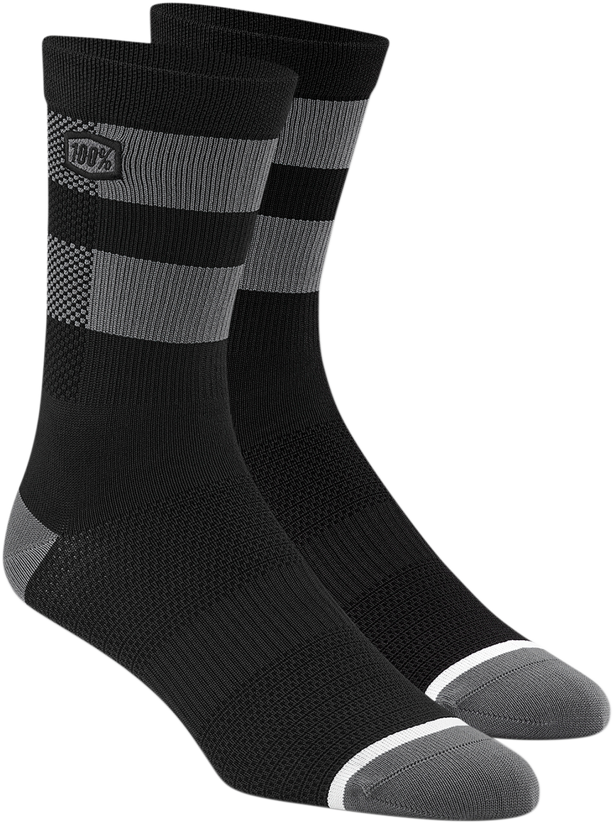 Flow Performance Socks - Black/Gray - Large/XL