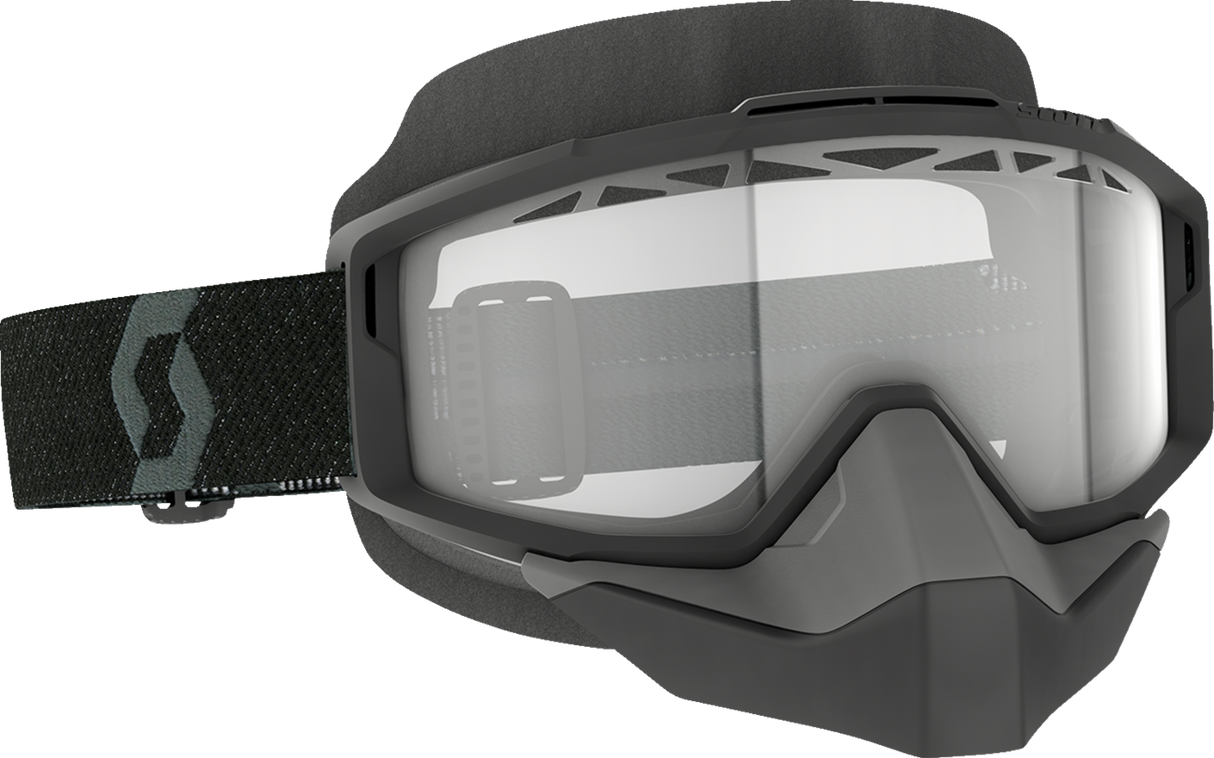 Split Snow Goggles - OTG - Black - Clear