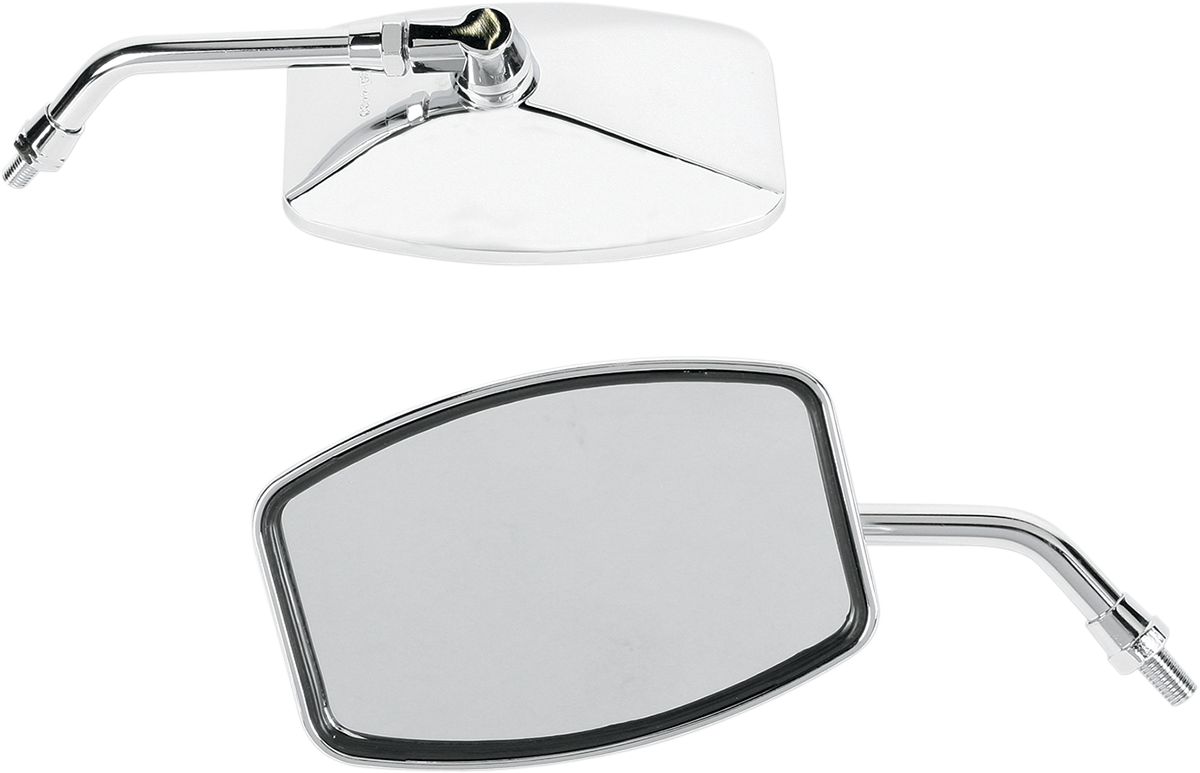 Mirror - \"Big One\"/Cruiser - Side View - Rectangle - M10 x 1.25 | M10 x 1.25 (Left Hand) - Chrome