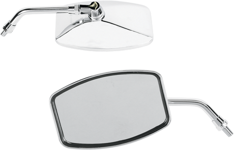 Mirror - \"Big One\"/Cruiser - Side View - Rectangle - M10 x 1.25 | M10 x 1.25 (Left Hand) - Chrome