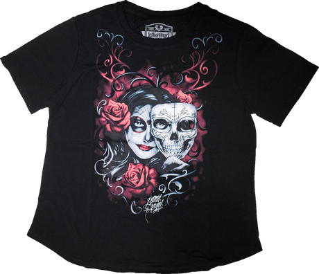 Women\'s Two Faced Catrina T-Shirt - Black - 2XL