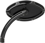 Cats Eye Forged Billet Mirror - Black - Left