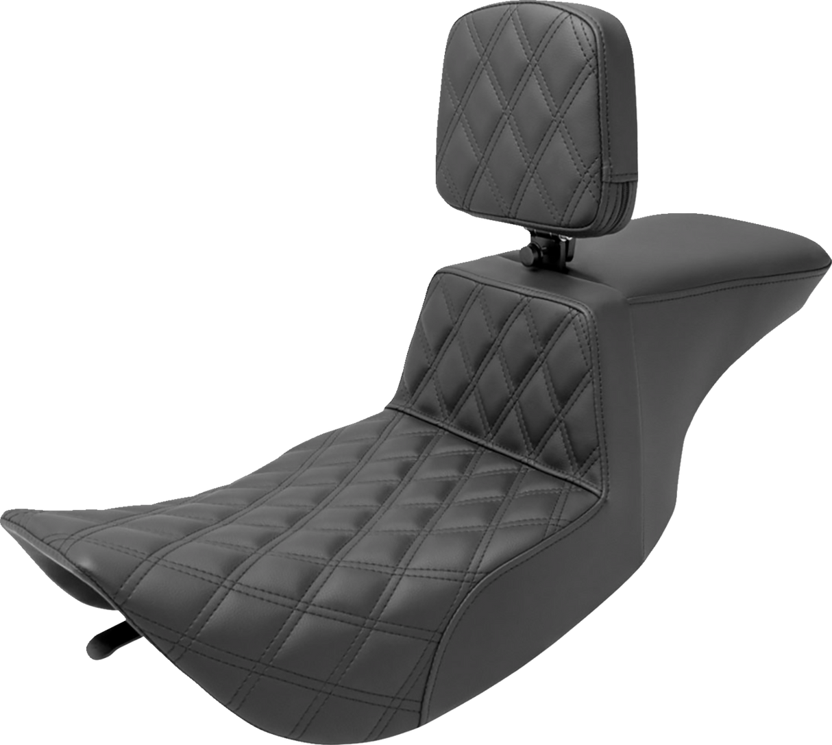 Tour Step-Up Seat - Rider Backrest - Front Lattice Stitch - FLHR/FLHX \'97-\'07 1997 - 2007