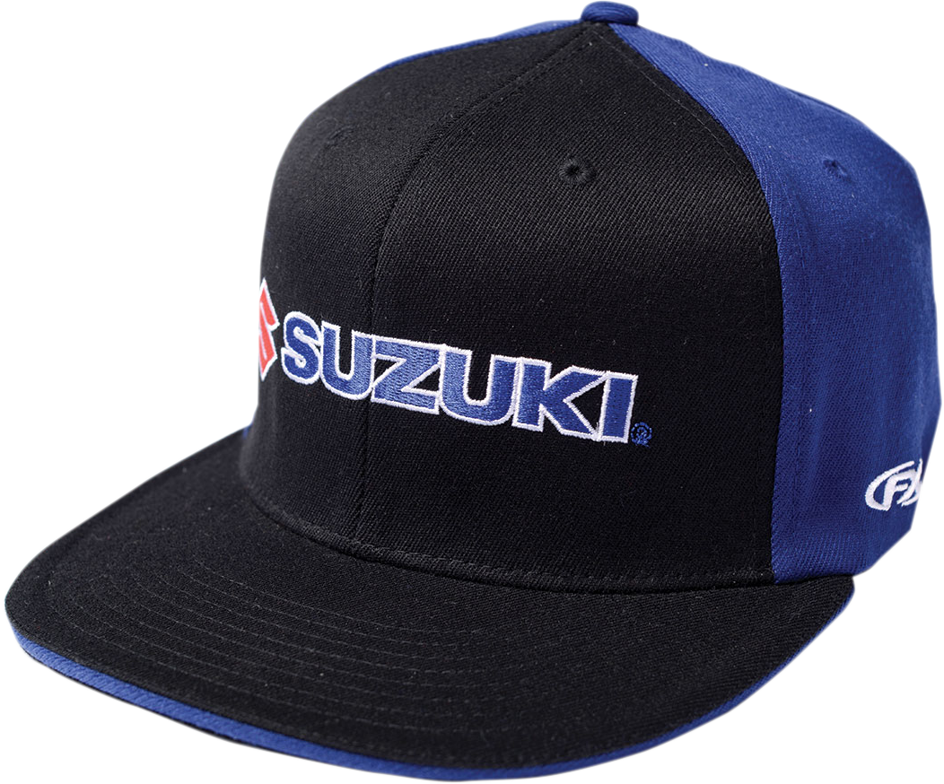 Suzuki Flexfit® Hat - Black/Blue - Large/XL