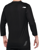 Airmatic 3/4 Sleeve Jersey - Black - Small