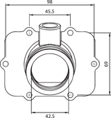 Carburetor Mounting Flange - Ski-Doo 2001 - 2007