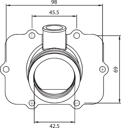 Carburetor Mounting Flange - Ski-Doo 2001 - 2007