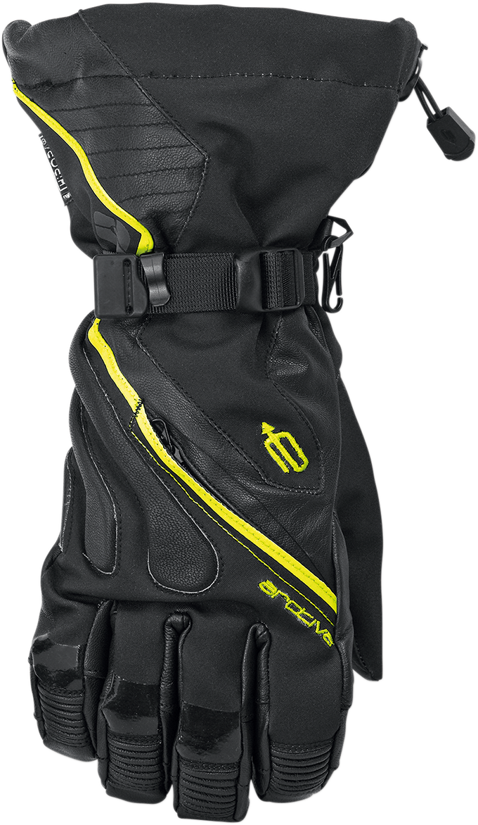 Meridian Gloves - Black/Hi-Vis Yellow - Large