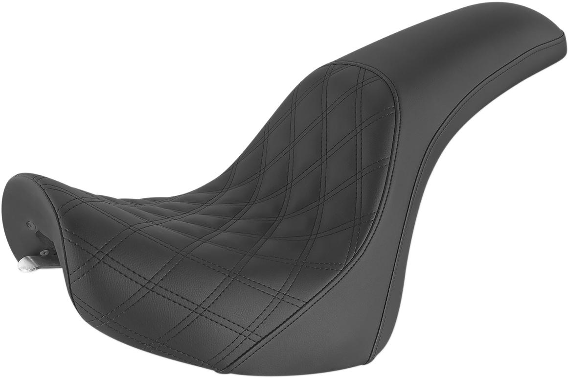 Profiler Seat - Front Lattice/Rear Smooth - Black - FXSTD 2001 - 2007