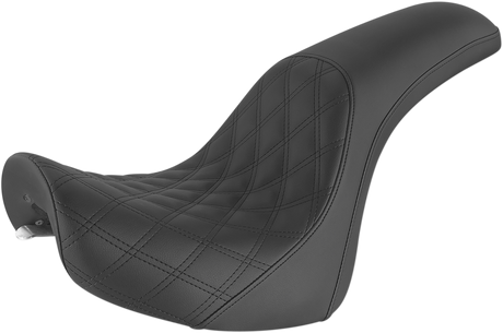 Profiler Seat - Front Lattice/Rear Smooth - Black - FXSTD 2001 - 2007